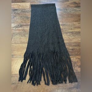 Lucky Brand Charcoal Knit Scarf NWOT
